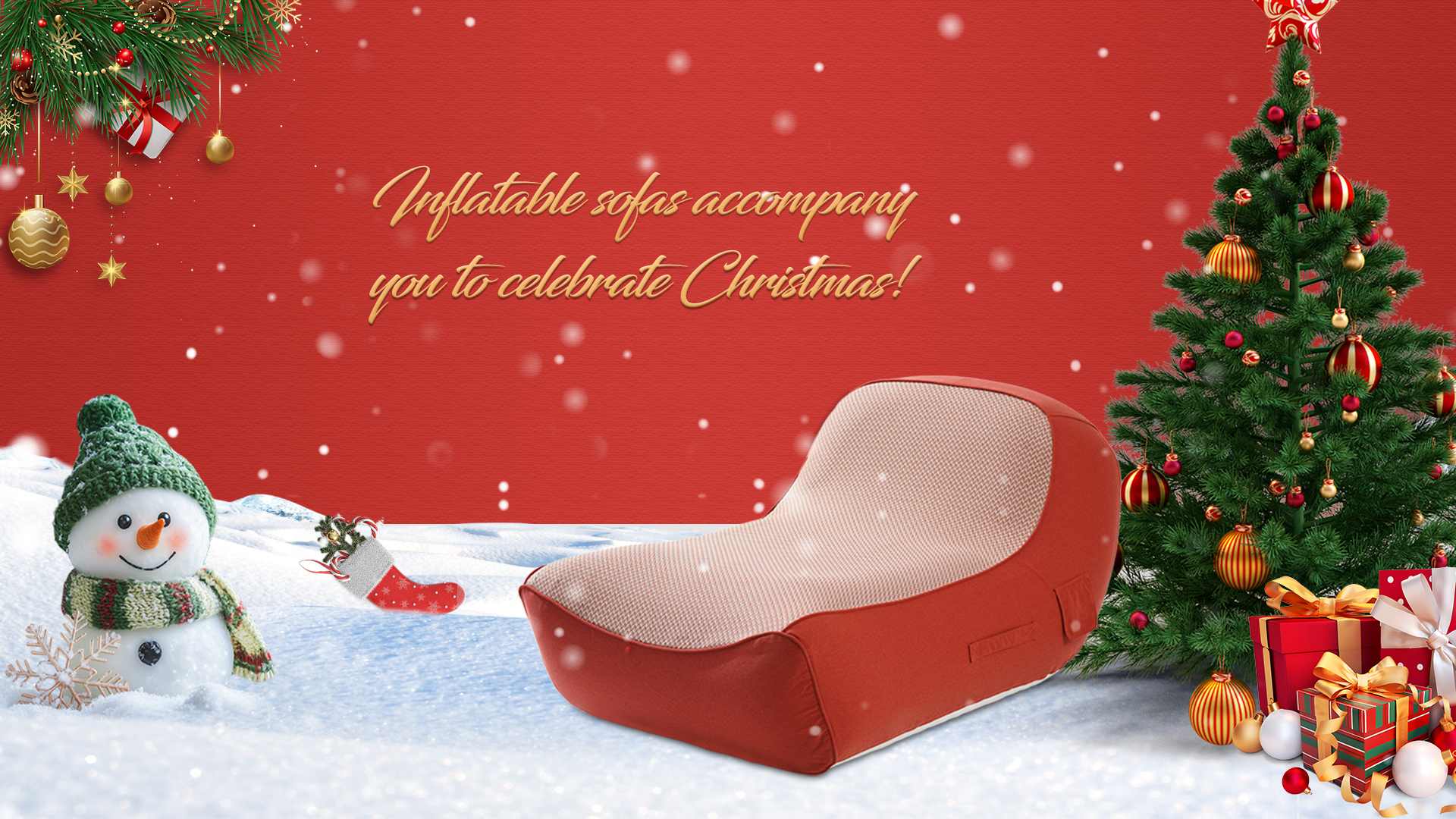 Des canapés gonflables vous accompagnent pour fêter Noël !